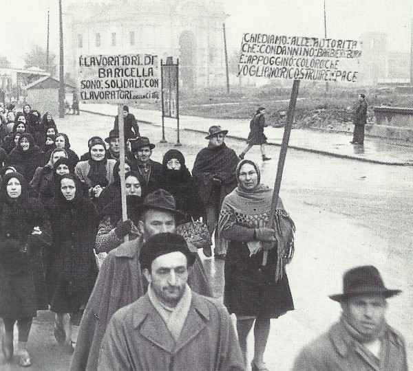 30 gennaio 1948. Manifestazione di solidarietà con i lavoratori della “Barbieri & Burzi”