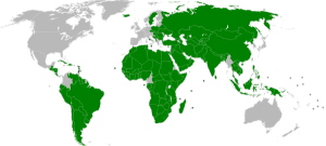 Countries that currently recognise 'Palestine' as a state.