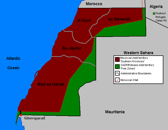 mappa Sahara occidentale